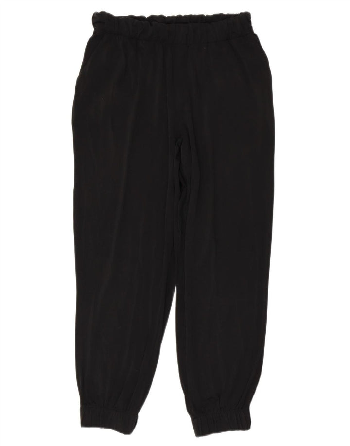 ZARA Damen Trainingshose Jogger UK 12 Medium Schwarz