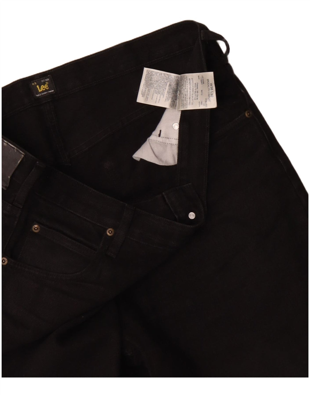 Lee Herren Brooklyn Comfort Straight Jeans W36 L30 Schwarze Baumwolle