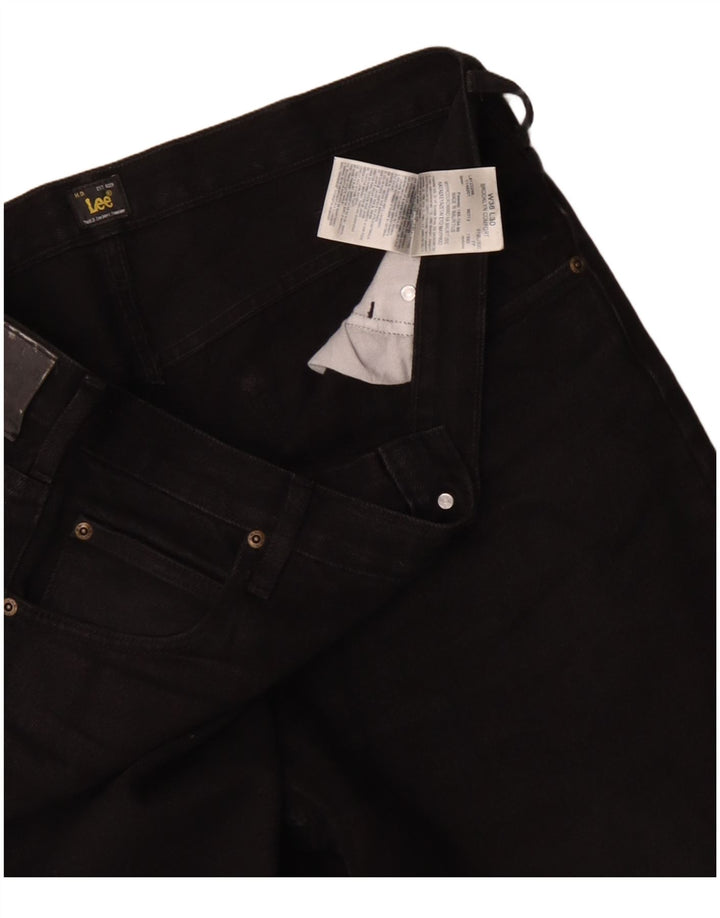 Lee Herren Brooklyn Comfort Straight Jeans W36 L30 Schwarze Baumwolle