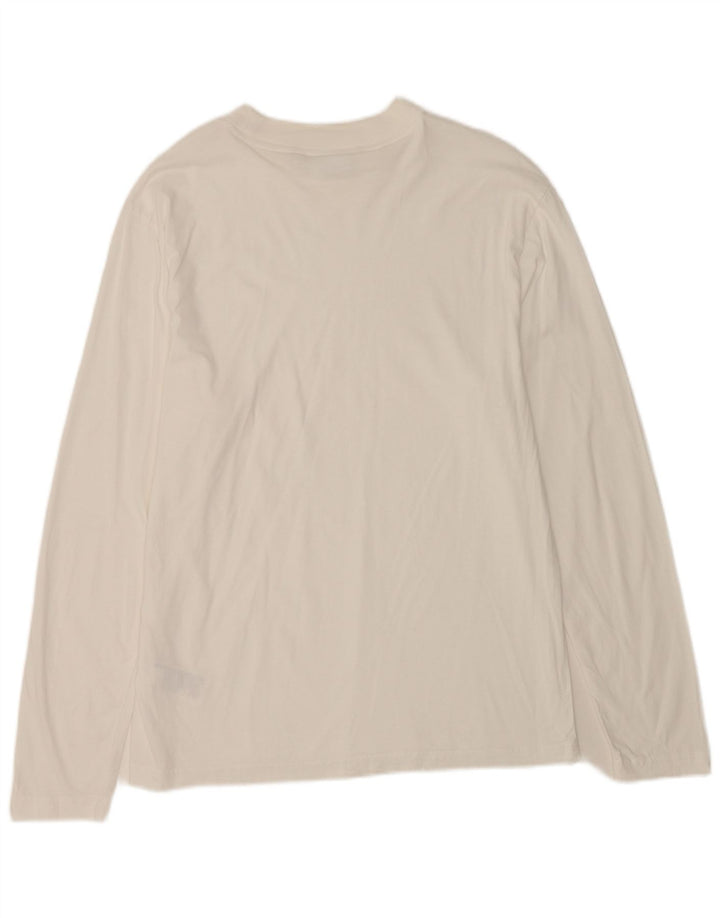 Calvin Klein Herren Top Langarm XL Weiße Baumwolle