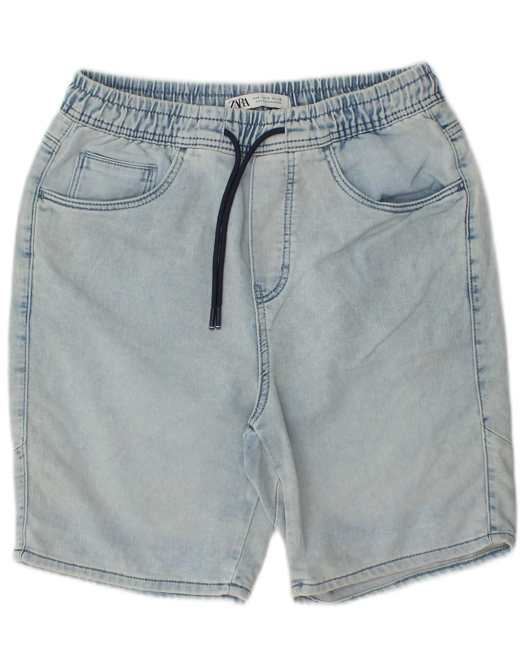 Zara Herren-Jeansshorts, Größe S, W30, Blau, Baumwolle
