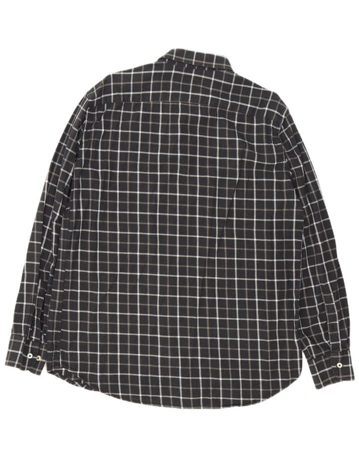 Carrera Herren-Hemd mit normaler Passform, XL, grau kariert, Baumwolle