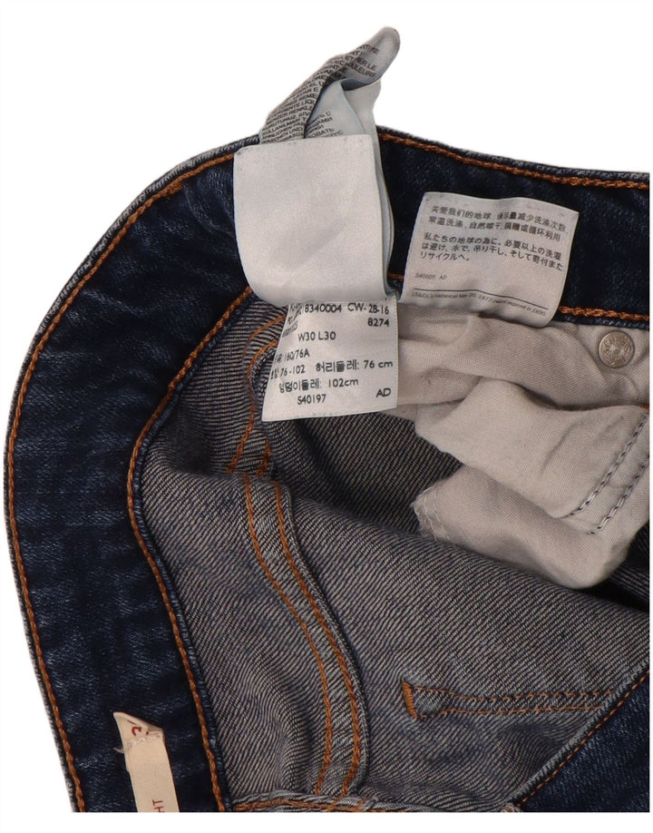 Levi's Damen 714 Straight Jeans W30 L30 Blaue Baumwolle
