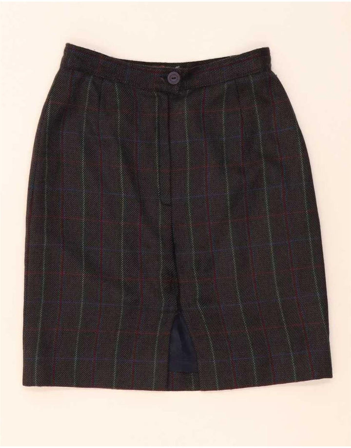 Vintage Damen 2-teiliges Rockset IT 42 Medium W26 Braun kariert