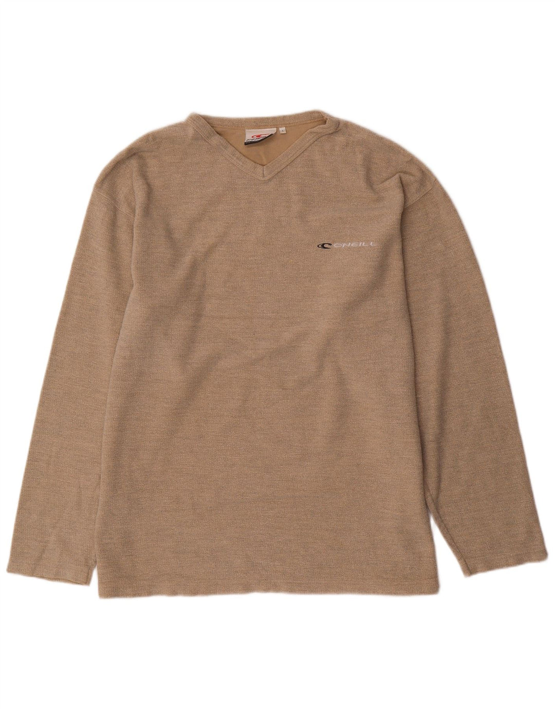 O'Neill Herren-Top, langärmelig, groß, beige, Baumwolle