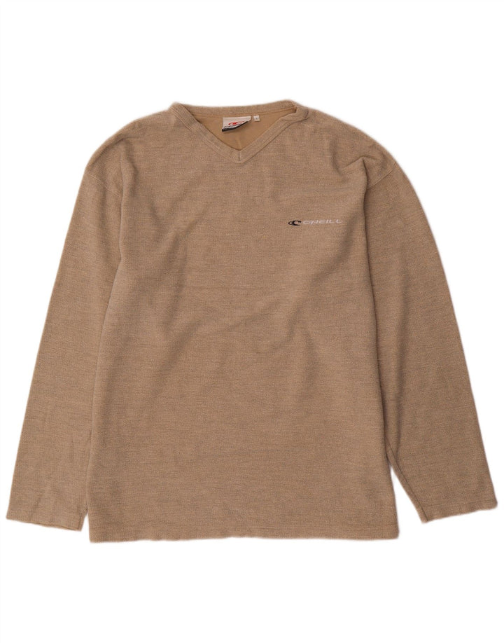 O'Neill Herren-Top, langärmelig, groß, beige, Baumwolle