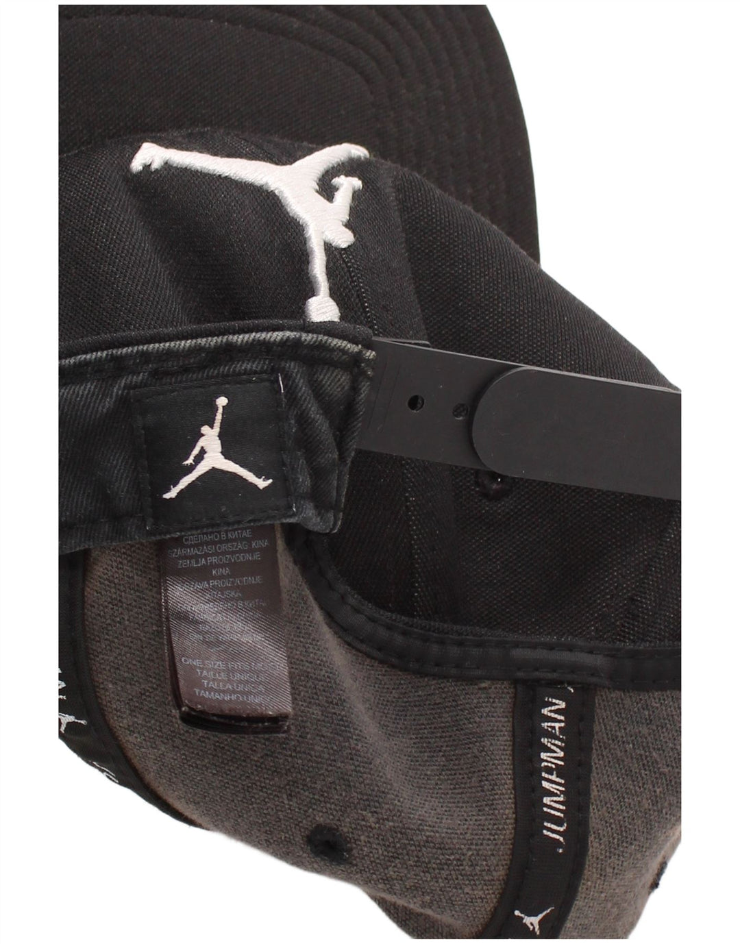 Jordan Herren-Baseballkappe mit Grafik, Einheitsgröße, schwarzes Polyester