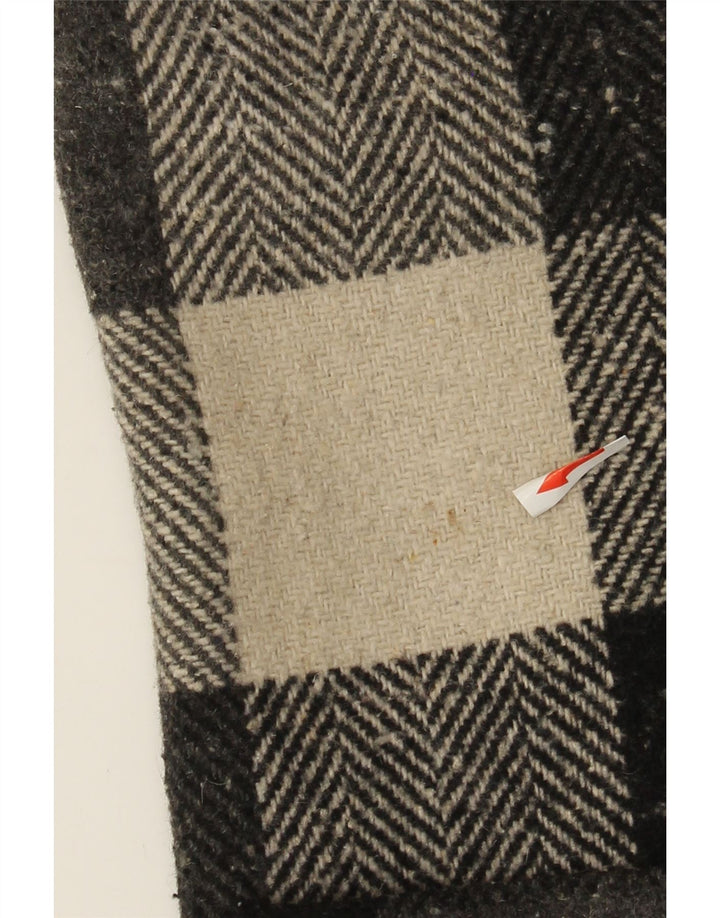 Vintage Damen Gilet IT 44 Mittelschwarz karierte Wolle