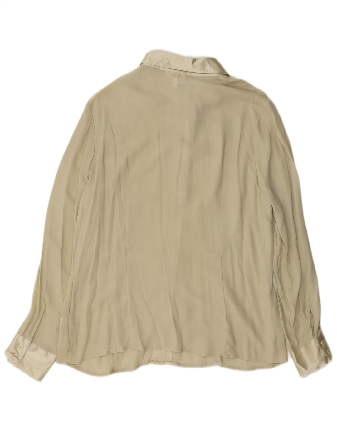 Cherie Damen Hemdbluse IT 48 XL Beige Seide