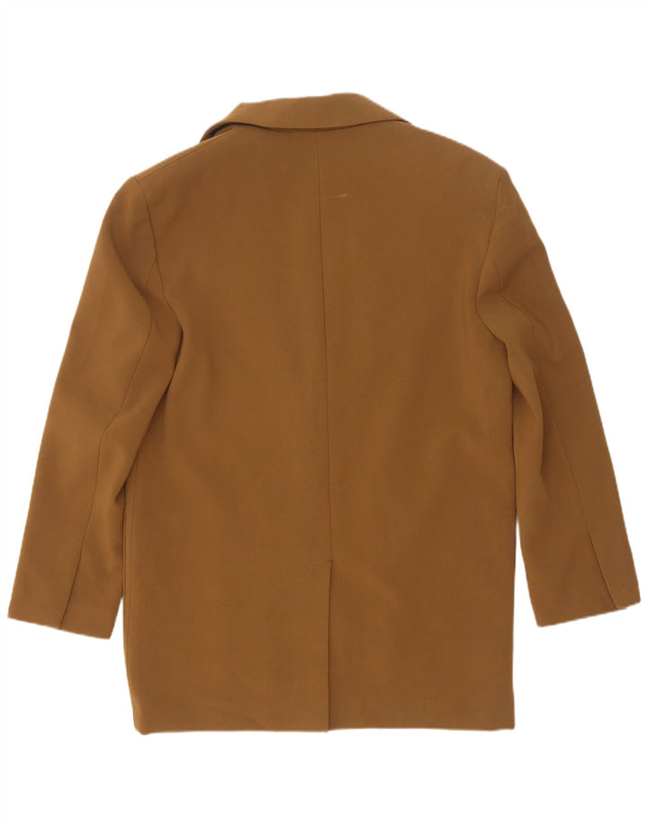 Zara Damen-Blazer mit 2 Knöpfen, übergroß, Gr. 10, Größe S, Braun, Polyester