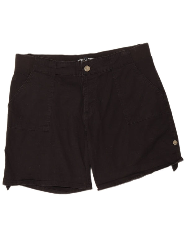 LEE Damen Riders Mid Rise Chino Shorts US 14 XL W34 Schwarze Baumwolle