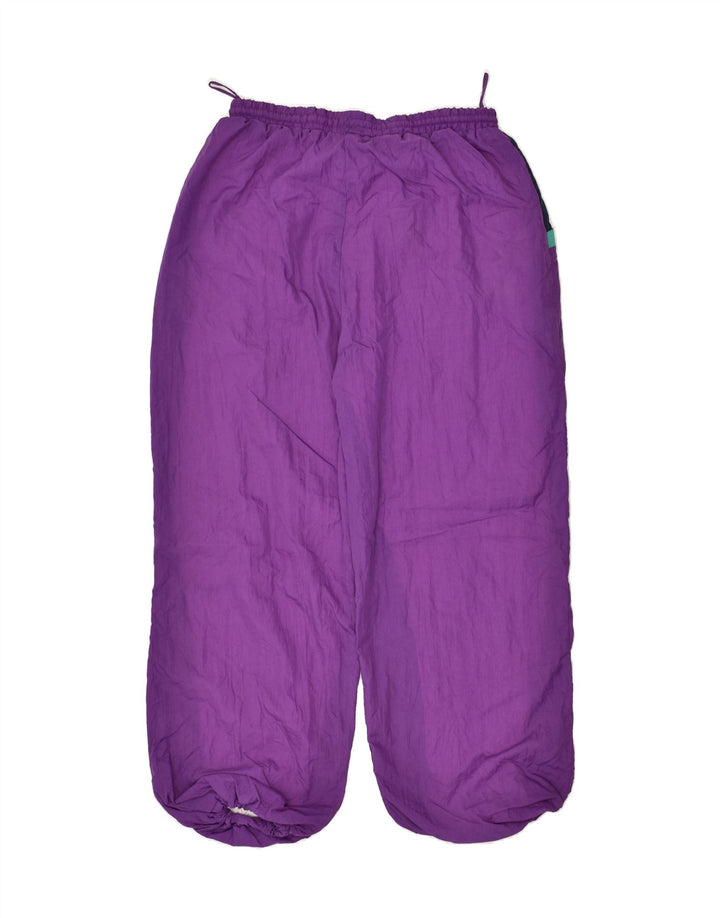 VINTAGE Womens Tracksuit Trousers Large Purple Nylon Vintage Vintage and Second-Hand Vintage from Messina Hembry 