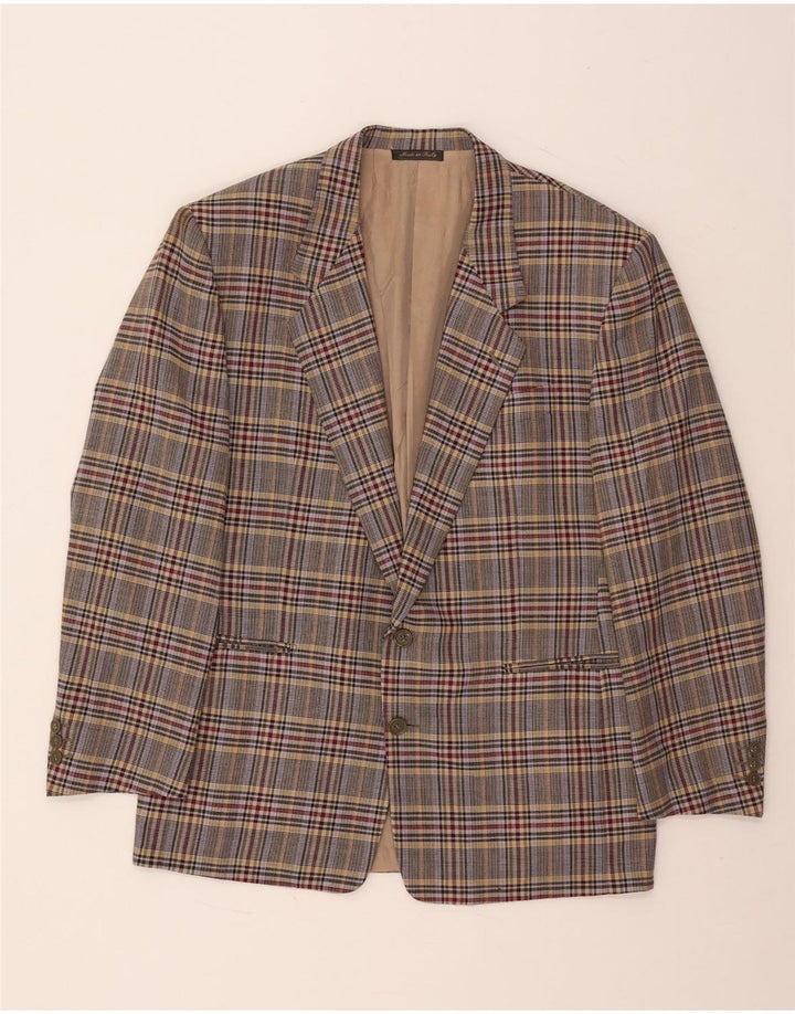 Marco Azzali Herren-Blazer-Jacke IT 50, groß, mehrfarbig, Hahnentrittmuster