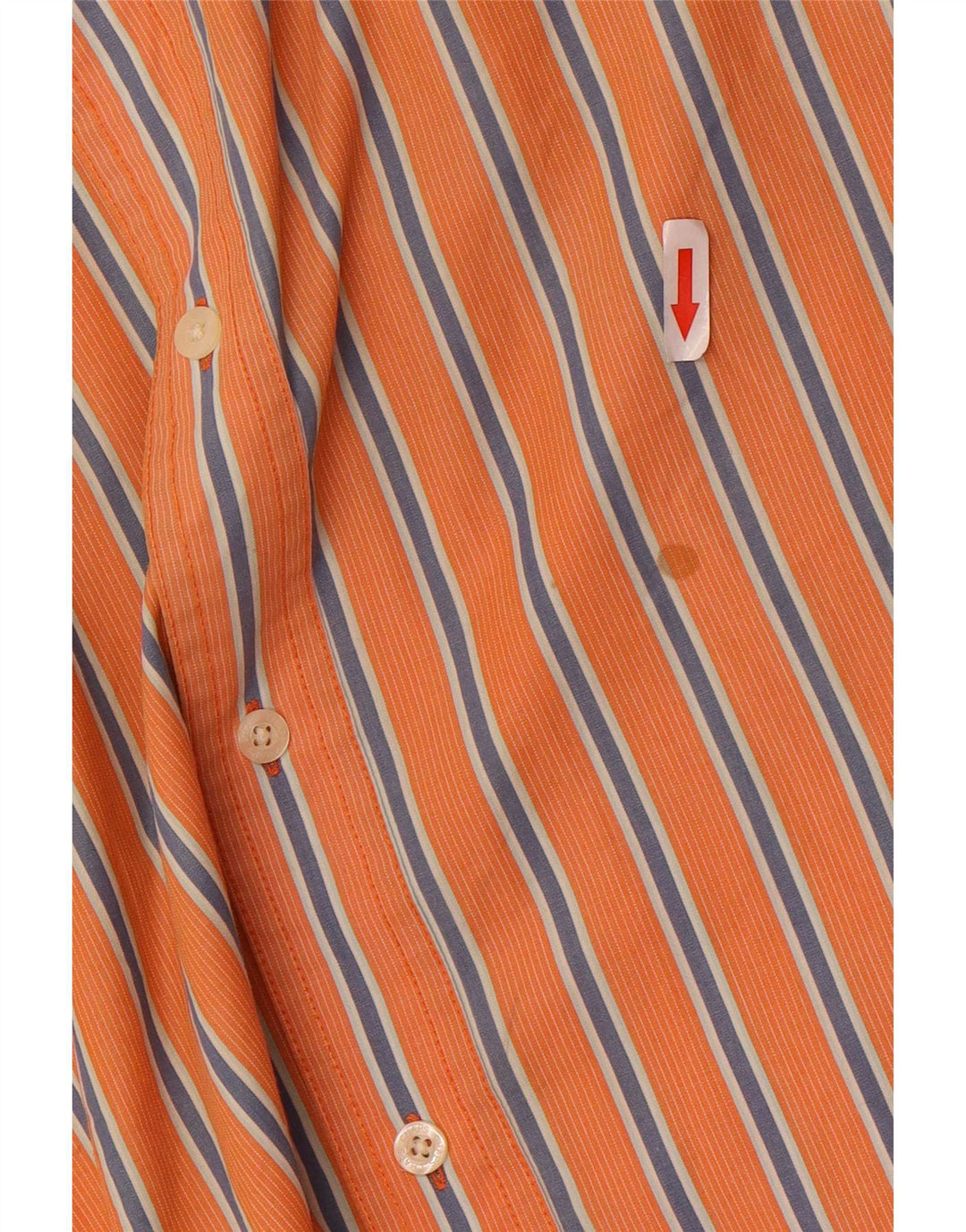 Chaps Herren-Kurzarmhemd, groß, orange gestreift, Baumwolle