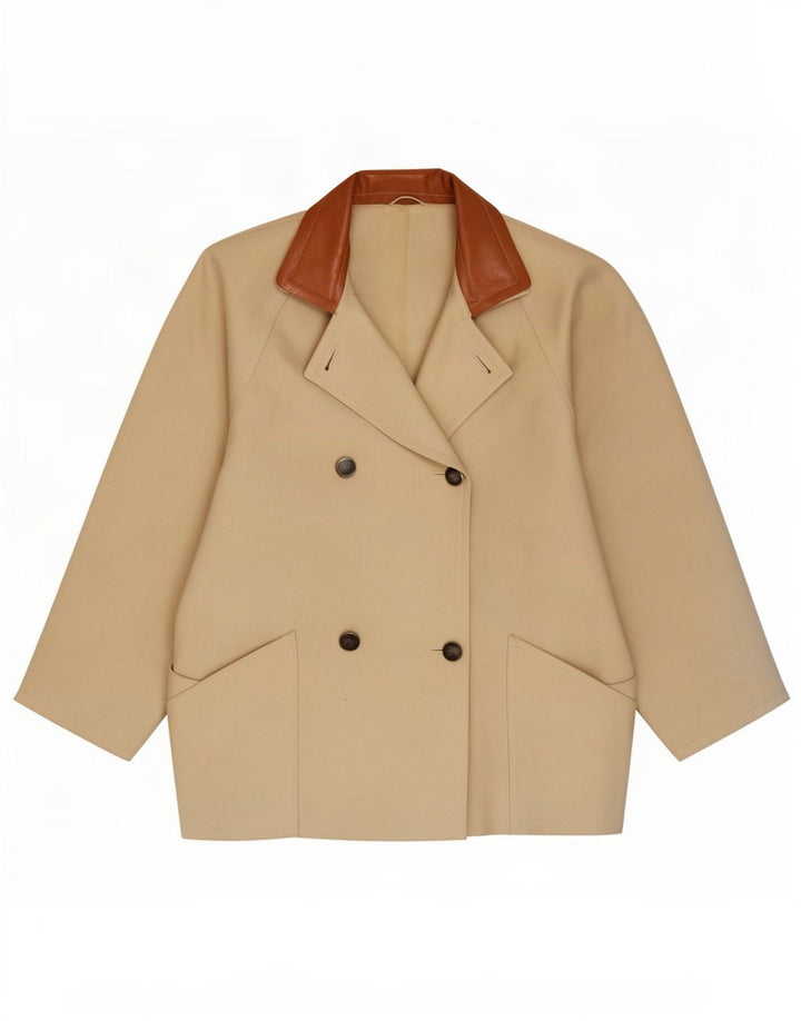 Max Mara Damen-Zweireiher-Blazer-Jacke, UK 12, Mittel, gebrochenes Weiß