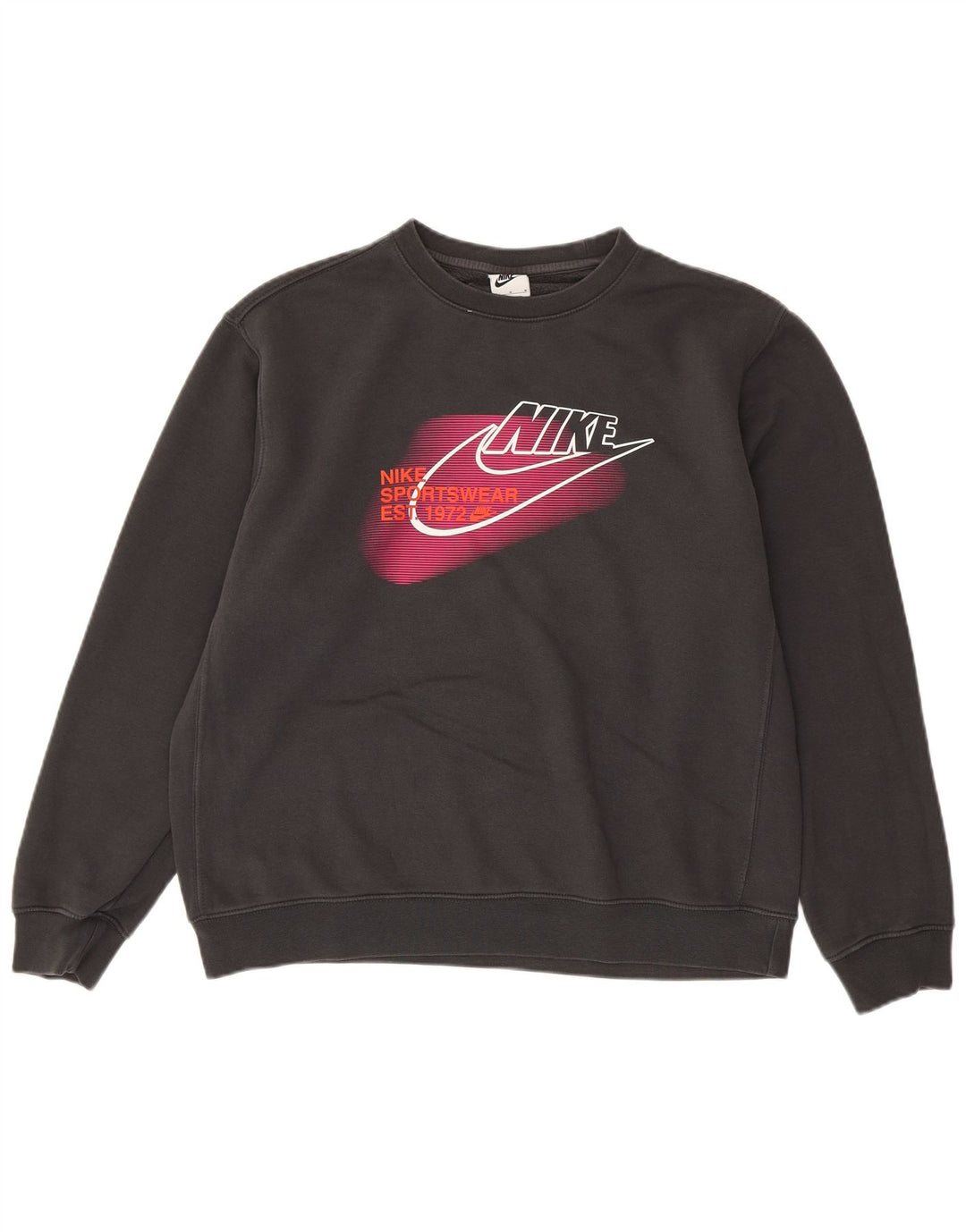 Nike Herren-Sweatshirt mit Grafik, mittelgraue Baumwolle