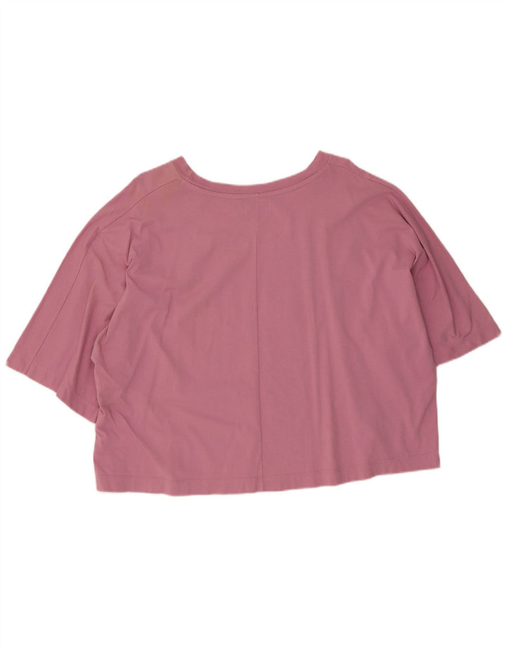 Converse Damen Übergroßes T-Shirt Top UK 10 Small Rosa Baumwolle