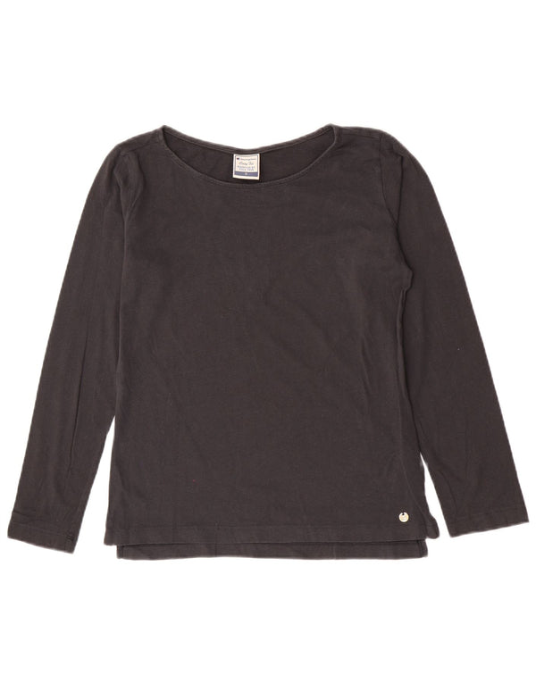 Champion Womens Easy Fit Top Langarm UK 10 Small Grau Baumwolle