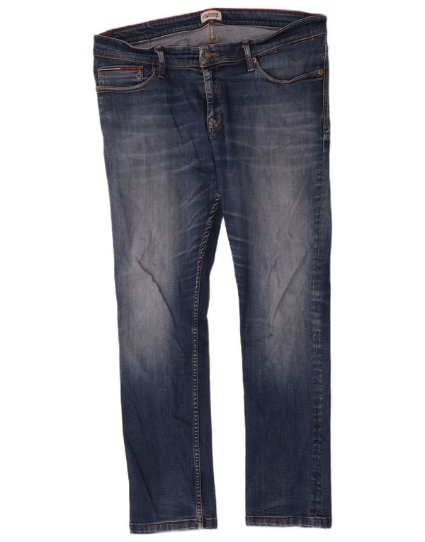 Tommy Hilfiger Herren Slim Jeans W38 L30 Blaue Baumwolle