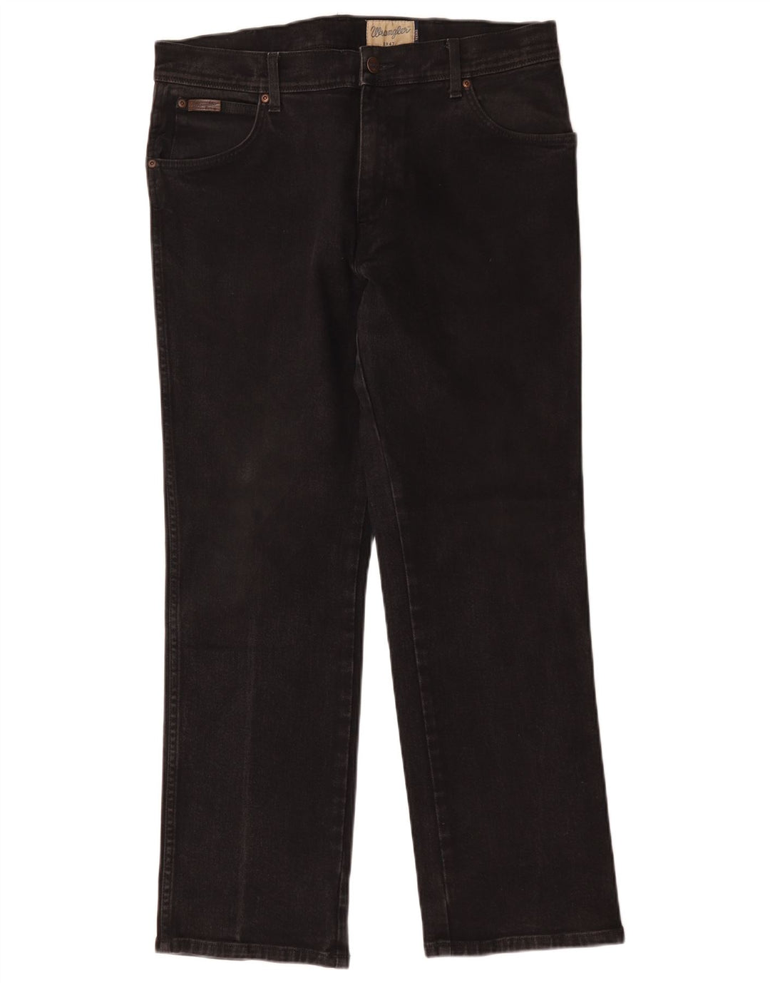 Wrangler Herren Texas Straight Jeans W35 L30 Schwarze Baumwolle