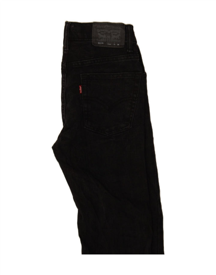 LEVI'S Boys 511 Slim Jeans 11-12 Years W26 L26 Black Polyester Vintage Levi's and Second-Hand Levi's from Messina Hembry 