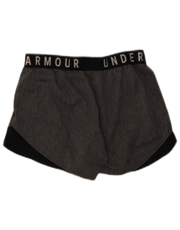 Under Armour Damen Heat Gear Sportshorts UK 14 Mittelgrau Farbblock