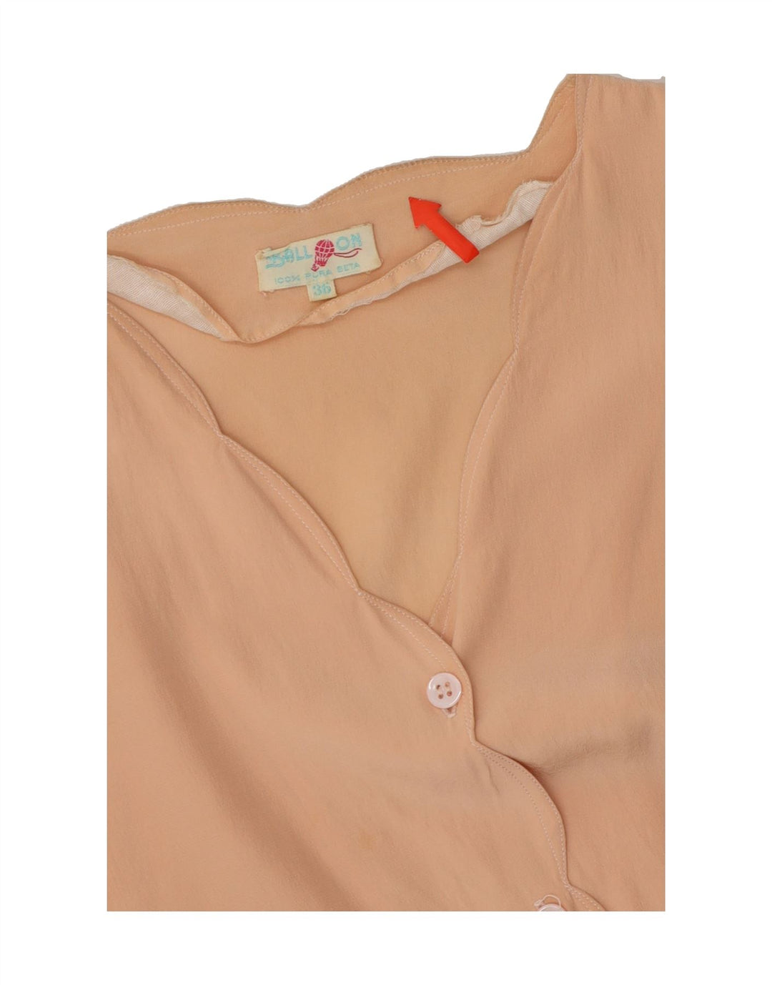 BALL ON Womens Short Sleeve Shirt Blouse EU 36 Small Pink Silk Vintage Ball On and Second-Hand Ball On from Messina Hembry 