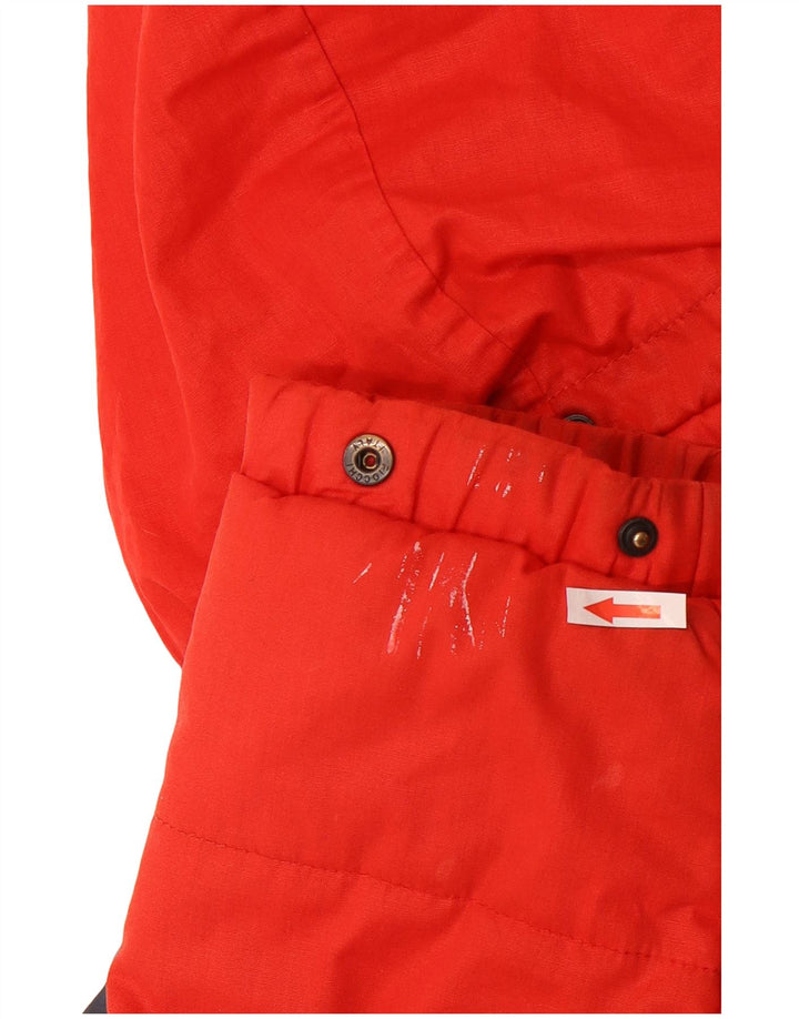 Wrangler Wattierte Damenjacke mit Kapuze, UK 20 2XL, Rot, Farbblock