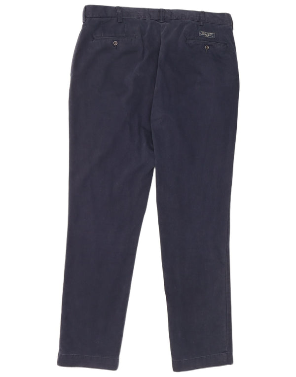 Polo Ralph Lauren Mens Slim Chino Trousers W38 L34 Navy Blue Cotton