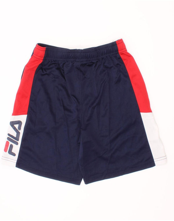 Fila Sportshorts für Jungen, 7–8 Jahre, mittelgroß, Marineblau, Farbblock-Sport