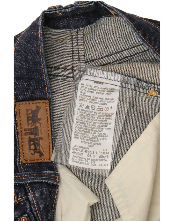 Levi's Damen Crop Straight Jeans W34 L26 Marineblaue Baumwolle