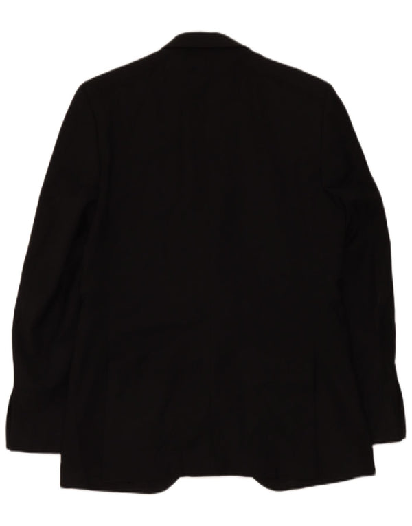 Marks & Spencer Herren-Blazer mit 2 Knöpfen, UK 38, mittelschwarze Wolle