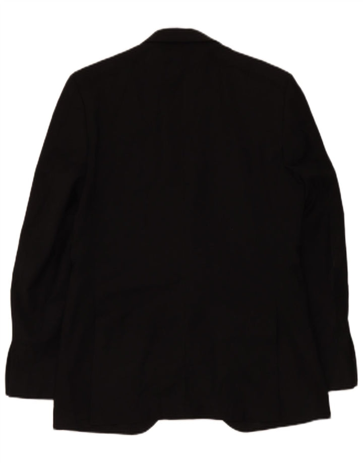 Marks & Spencer Herren-Blazer mit 2 Knöpfen, UK 38, mittelschwarze Wolle