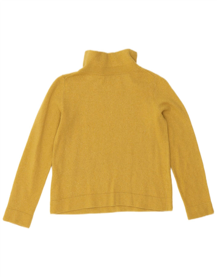 Hobbs Damen Crop Rollkragenpullover Pullover UK 12 Mittelgelbe Wolle