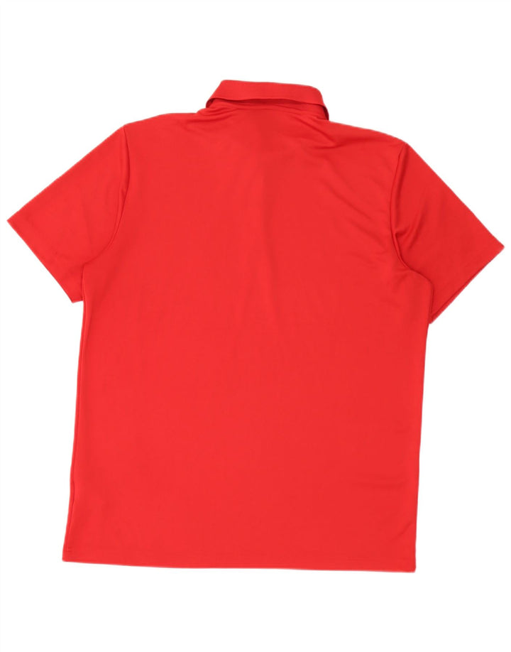Adidas Herren Poloshirt Großes rotes Polyester