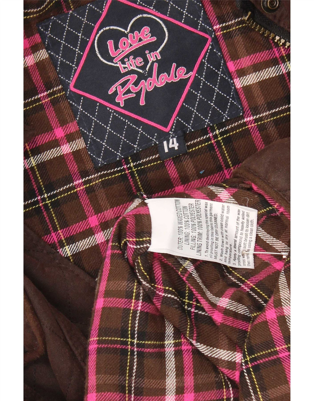 Rydale Damen gesteppte gewachste Baumwolljacke UK 14 Large Braun