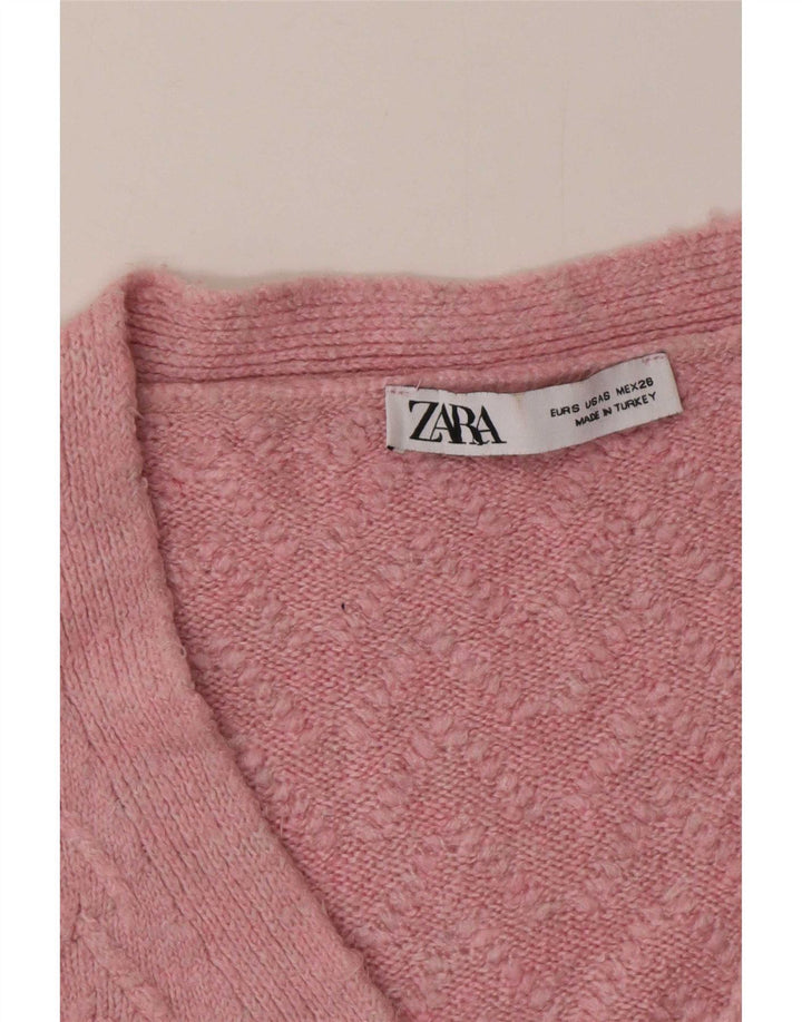 Zara Damen-Strickjacke in Übergröße, Gr. 10, klein, Rosa