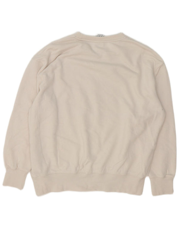 Nike Mens Graphic Loose Fit Sweatshirt Jumper XS White Cotton