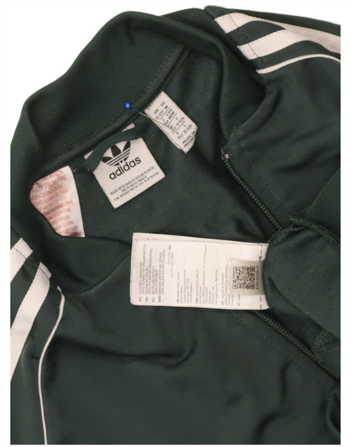 Adidas Jungen Trainingsanzug Top Jacke 11-12 Jahre Grün Polyester