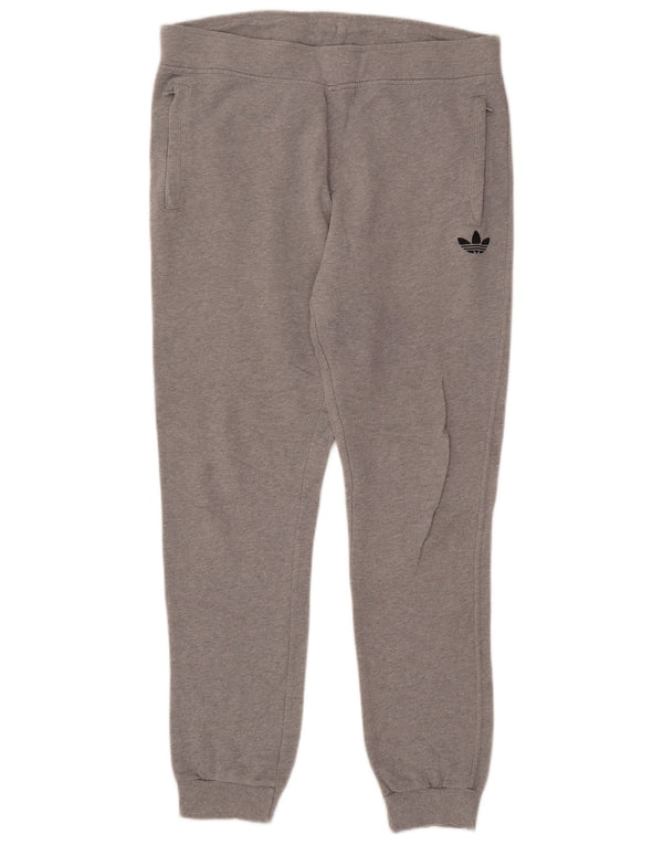 Adidas Herren-Trainingshose, Jogginghose, groß, grau gefleckte Baumwolle