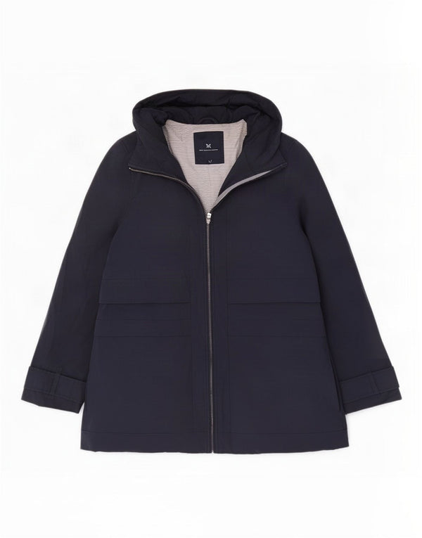Crew Clothing Damen-Regenjacke mit Kapuze, UK 14, Größe L, Marineblau, Baumwolle