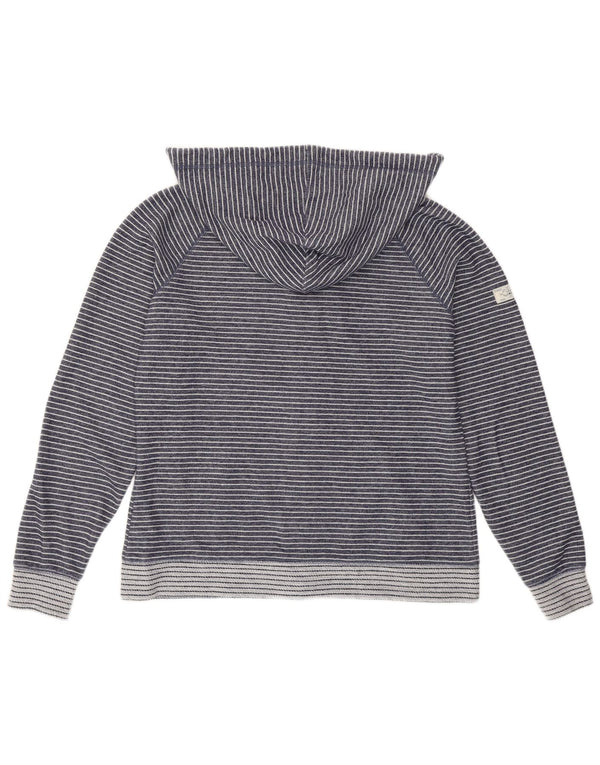 Joules Damen-Kapuzenpullover mit Reißverschluss, UK 14, groß, marineblau, gestreift, Baumwolle
