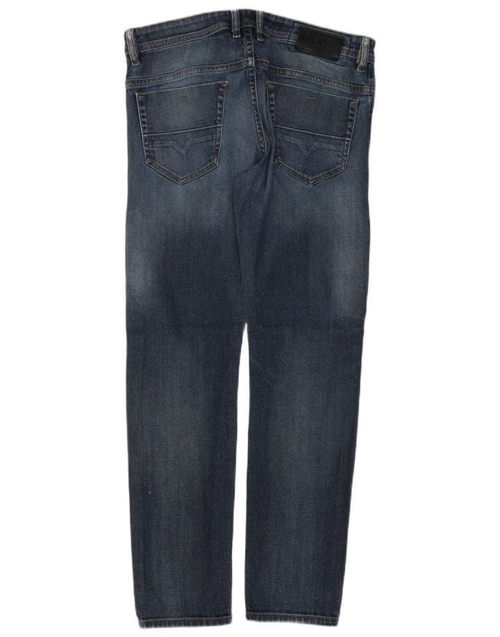 Diesel Herren Distressed Slim Jeans W32 L32 Blaue Baumwolle