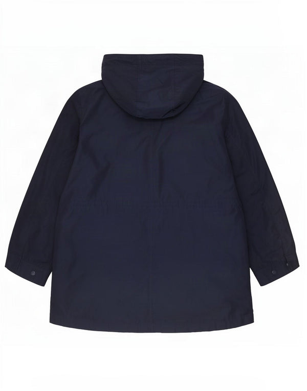 Marks & Spencer Womens Hooded Parka Jacket UK 20 2XL Navy Blue Polyester