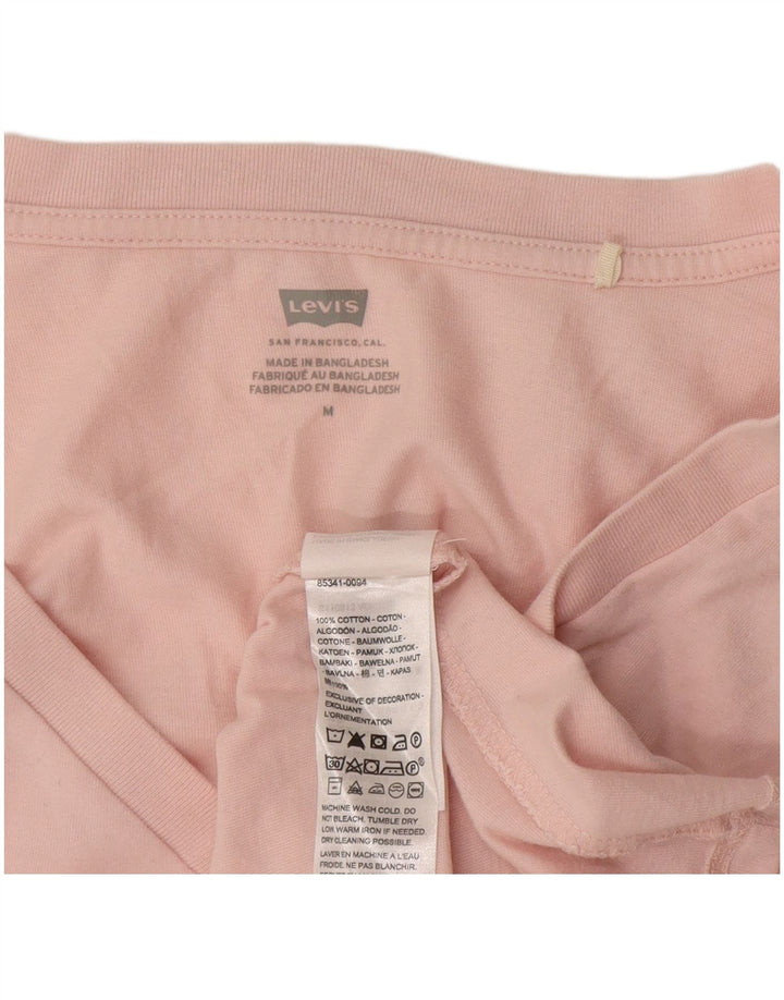 Levi's Damen T-Shirt Top UK 14 Mittelrosa Baumwolle