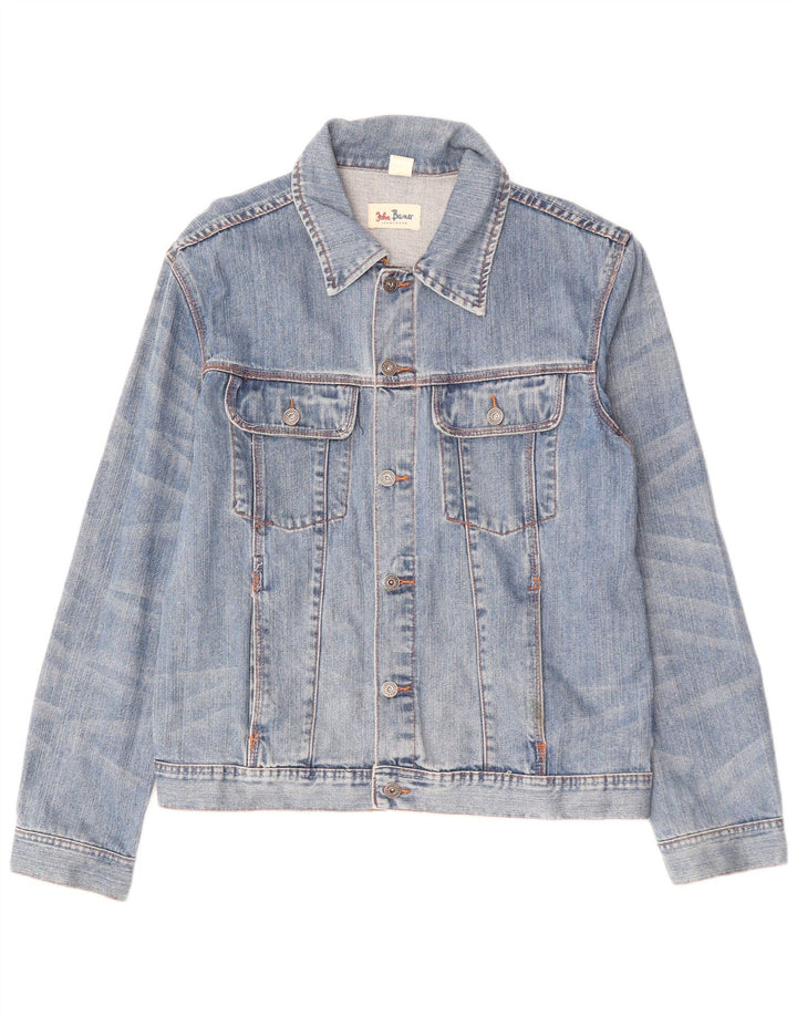 JOHN BANER Herren Jeansjacke UK 44 2XL Blaue Baumwolle