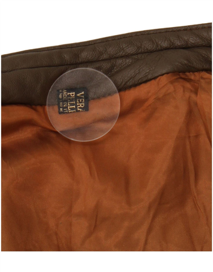 VINTAGE Herren Lederjacke UK 38 Mittelbraunes Leder