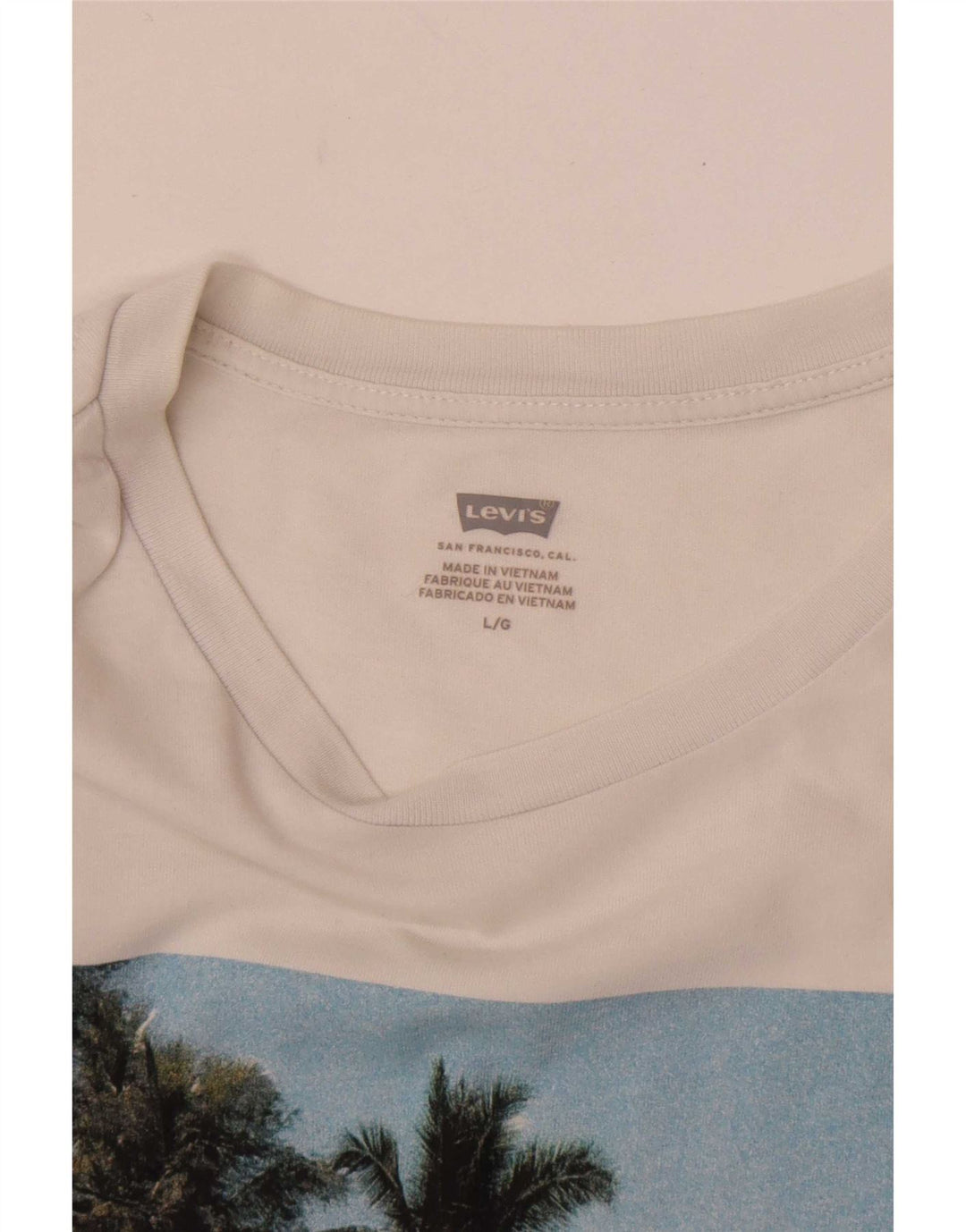 Levi's Herren-T-Shirt mit Grafik, Größe L, Weiß