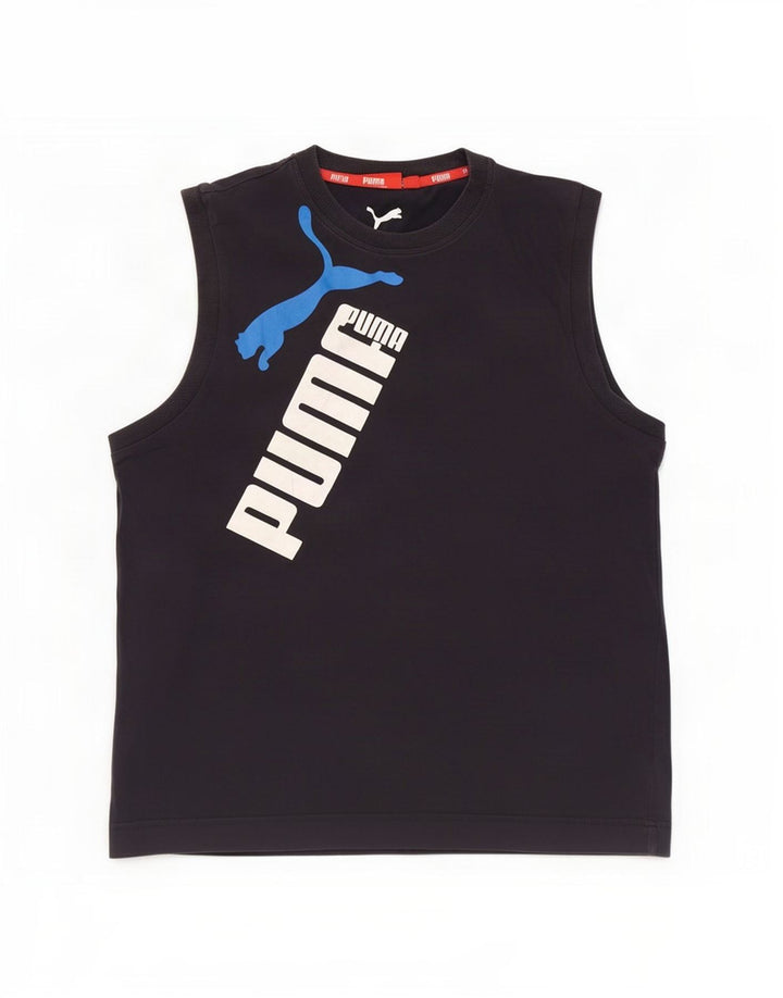 Puma Herren Graphic Vest Top Large Marineblau