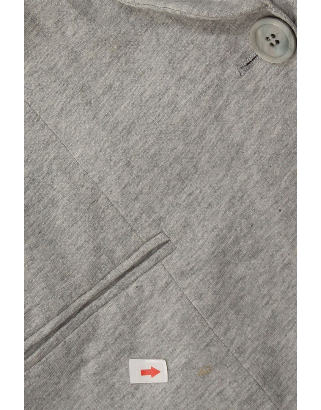 Zara Damen 1-Knopf-Blazerjacke UK 14 Große graue Baumwolle